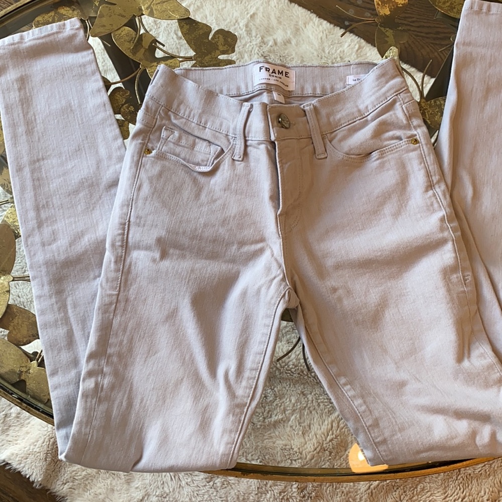 Frame high rise skinny jeans